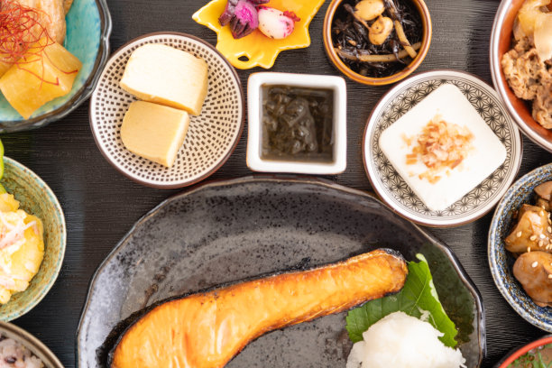 丰富多彩的日本料理，早餐，套餐图片下载