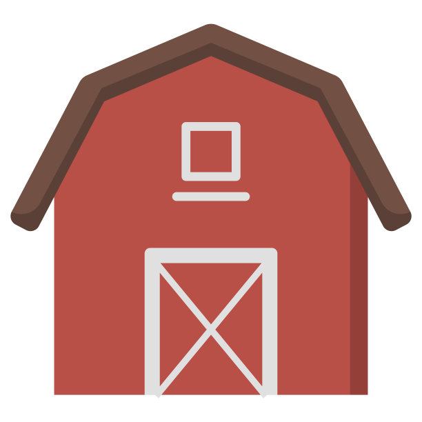 谷仓图标设计模板矢量插图图片下载