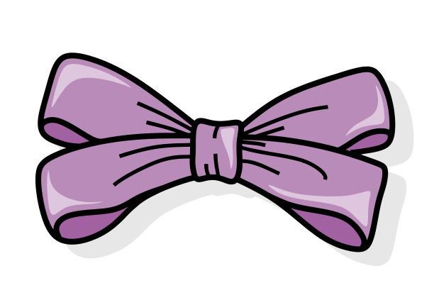 手绘彩色涂鸦蝴蝶结图片下载