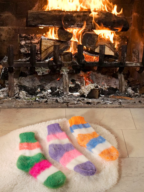 白毛针织羊毛袜图片下载