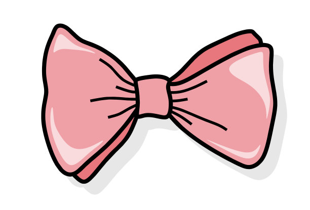 手绘彩色涂鸦蝴蝶结图片下载