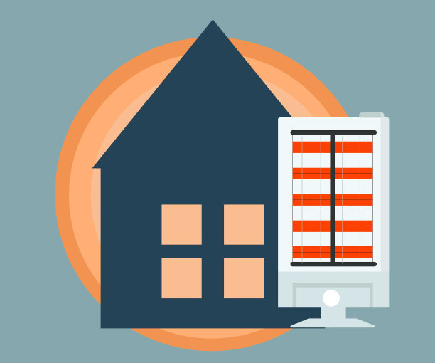 冬天用电暖器给房间加热。矢量图图片下载