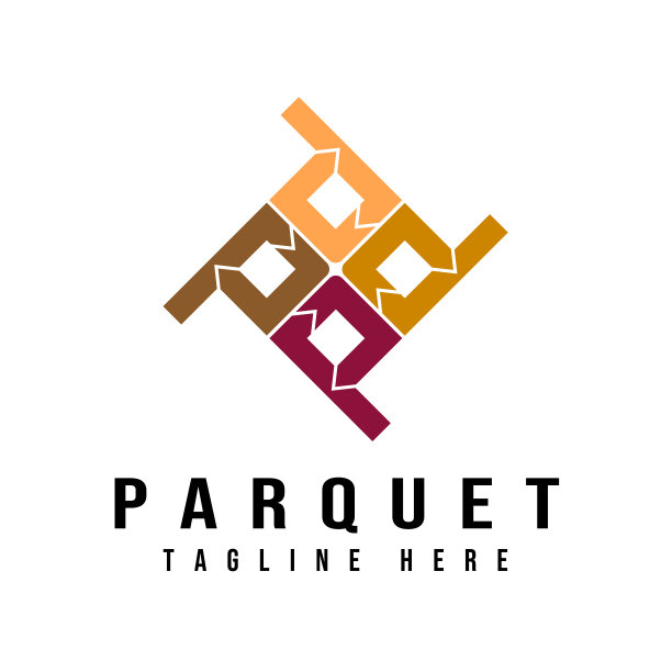 拼花矢量插画设计，巧妙，有创意，字母标记图片下载