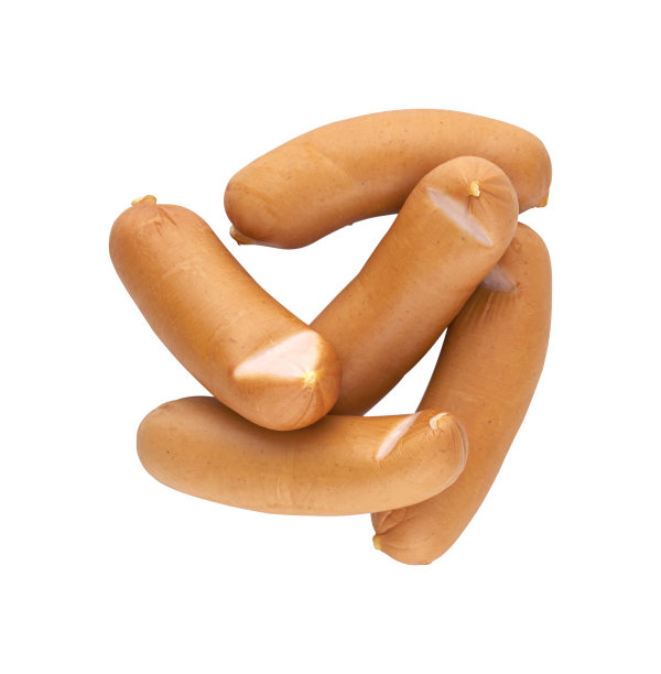 香肠孤立在白色背景与裁剪路径图片下载
