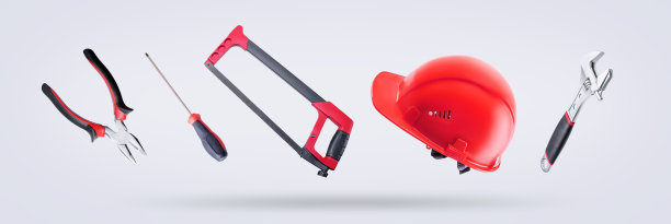 在灰色背景上构建工作工具图片下载