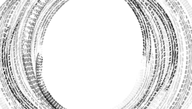 背景与轮胎车轮标记的汽车。矢量图图片下载