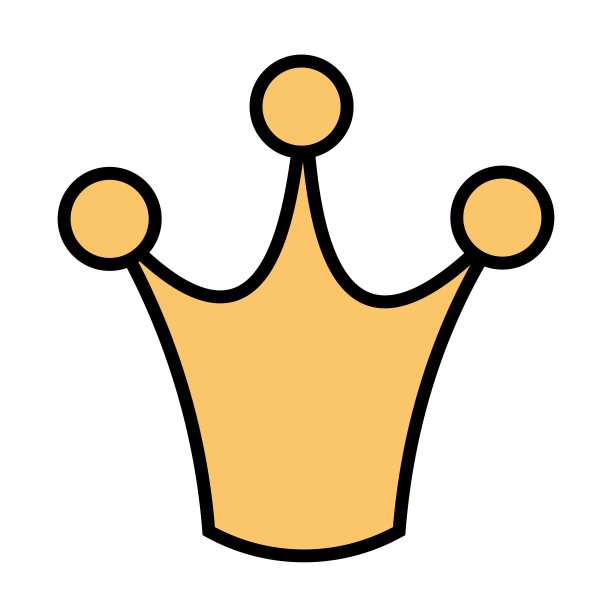 金皇冠图标。皇冠奖颁给优胜者，冠军，领导者。矢量隔离元素为logo，标签，游戏，酒店，app设计。图片下载