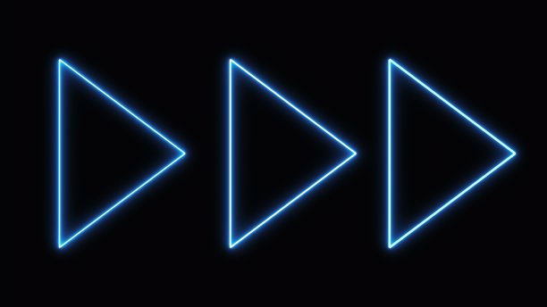 霓虹发光的箭头符号图片下载