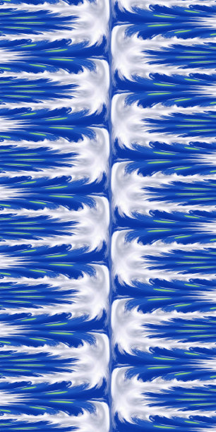 浅绿色建筑的屋顶上，湛蓝的天空上簇拥着朵朵白云图片下载