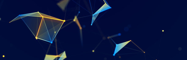 彩色多边形结构。美丽的插图与连接的点和线。数字网络背景。3 d图片下载