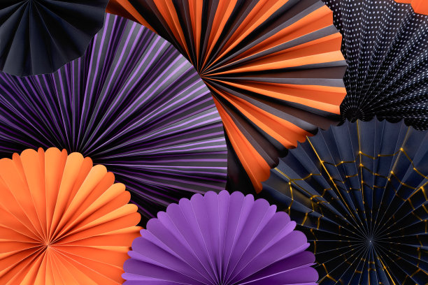 纸扇万圣节装饰。图片下载