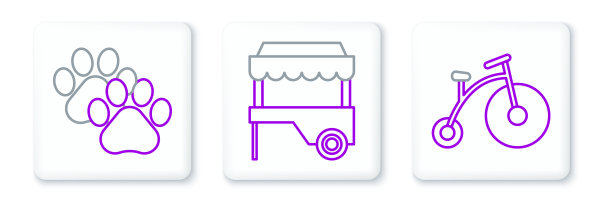 设置线老式自行车与一个大车轮和图片下载