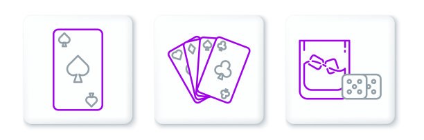 放上骰子和一杯加冰的威士忌图片下载