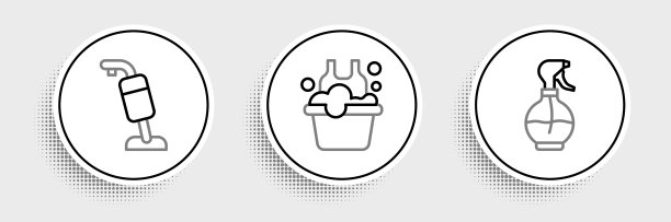 设置线水喷雾瓶和吸尘器图片下载