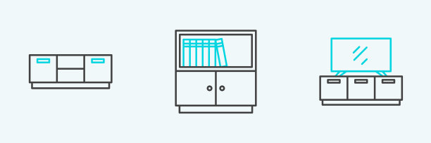 设置线电视，桌子，家具，床头柜和图片下载