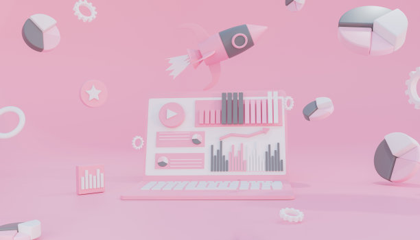 电脑笔记本数据分析、营销业务策略、分析数据与投资、企业财务报告、等距信息图元素报告市场、概念网站SEO PC屏、3d渲染图片下载