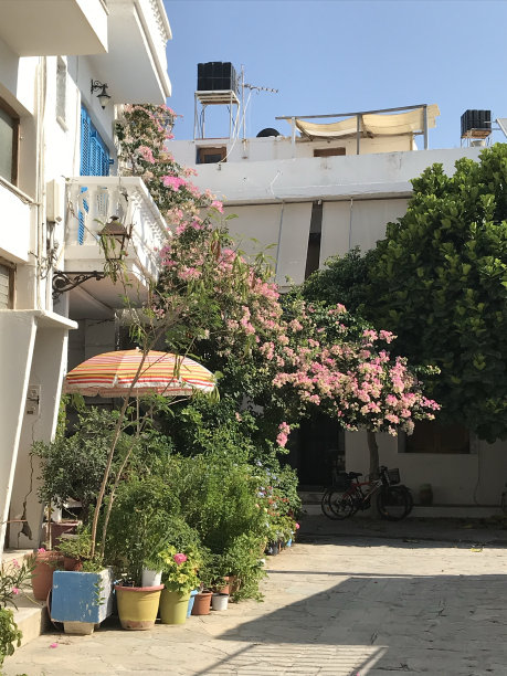 希腊-克里特岛- Ireapetra镇-老城区的小街道图片下载