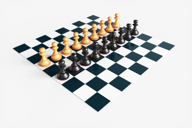 白色背景上的棋子特写。3 d渲染图图片下载