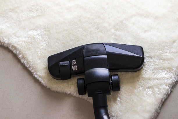 白色地毯上的真空吸尘器图片下载