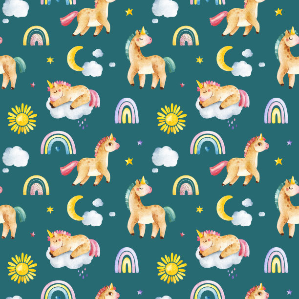 可爱的独角兽。图片下载