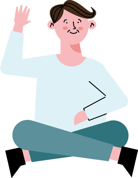 韩国人坐图片下载