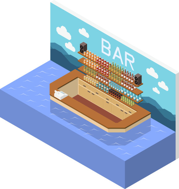 等距水上乐园酒吧图片下载