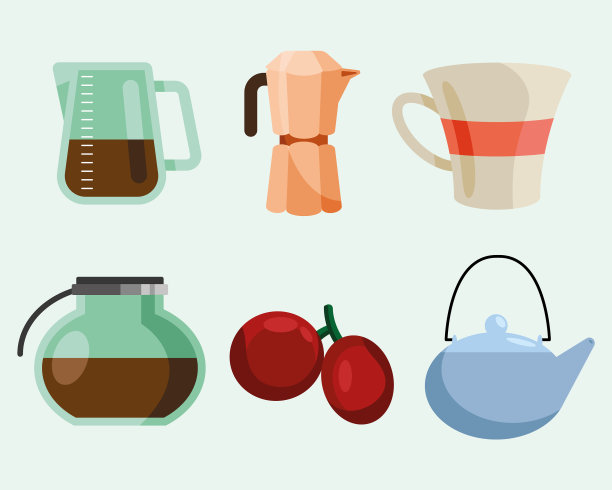 六个国际咖啡日标志图片下载