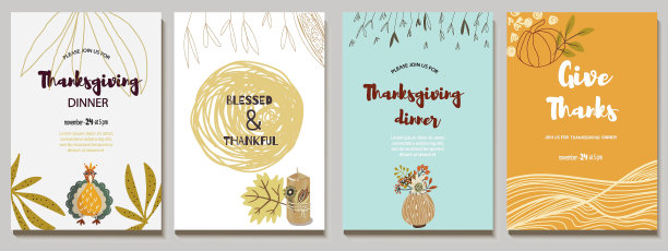 抽象通用模板秋季调色板花瓶，火鸡，蜡烛。感恩、名片、页盖、宣传册、网贴、广告。图片下载