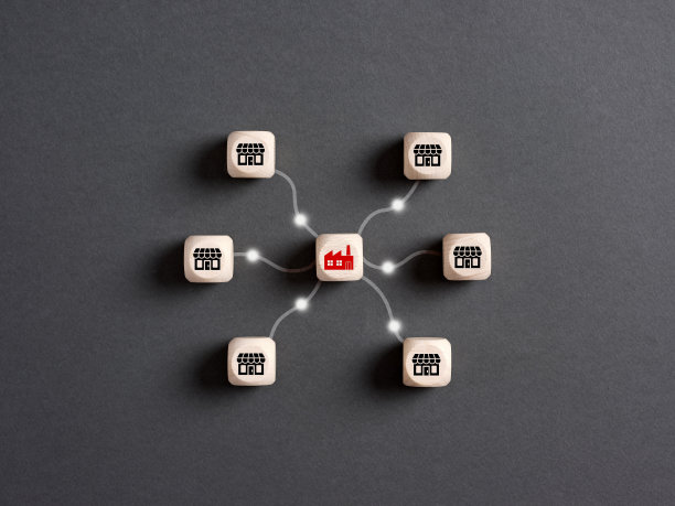 制造工厂和零售商店之间的沟通。图片下载