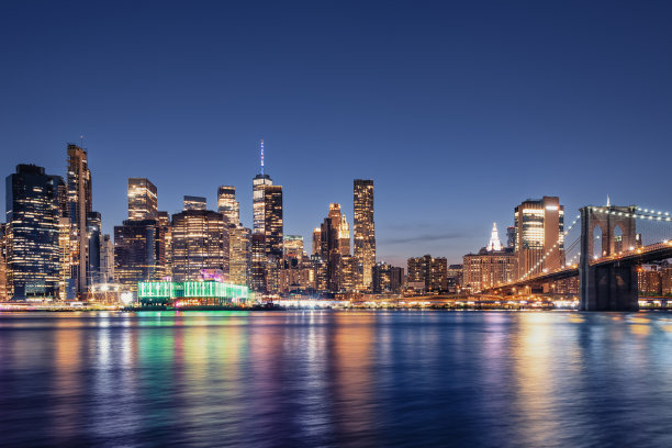 美国纽约市的天际线图片下载