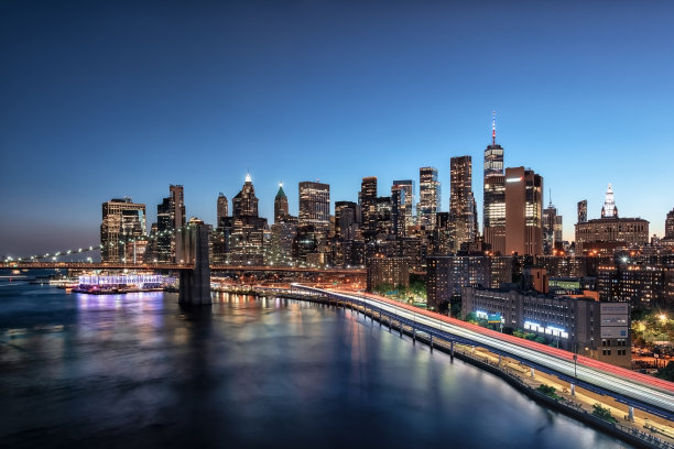 美国纽约市的天际线图片下载