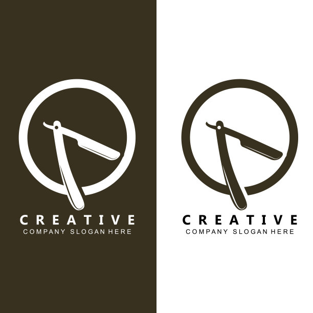 理发工具剪刀标志图标背景符号图片下载