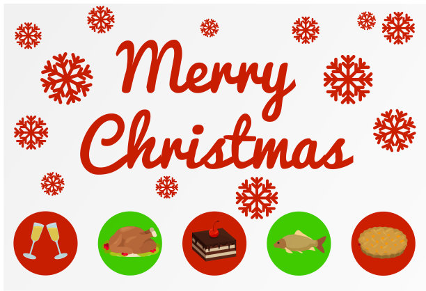 用雪花装饰节日。圣诞装饰装饰快乐。贺卡模板图片下载