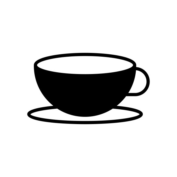 咖啡杯图标在白色背景。可编辑的中风。设计模板向量图片下载