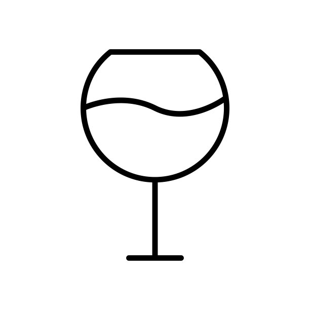 酒杯线图标。可编辑的中风。设计模板向量图片下载