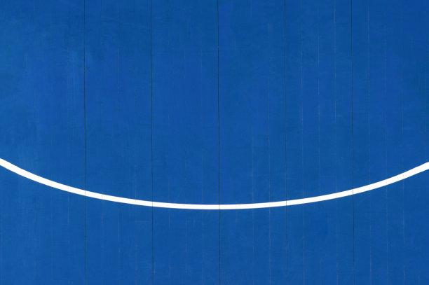 蓝色排球、篮球、羽毛球、五人制、手球场地。体育馆木地板室内木地板上有划线，体育馆场地图片下载