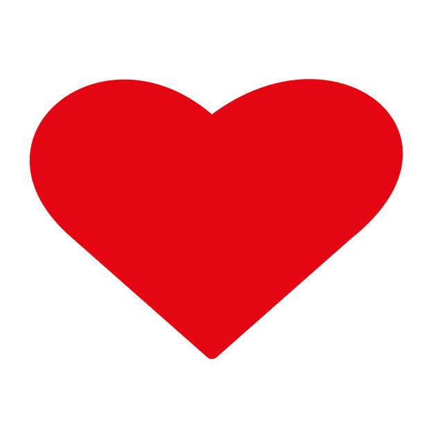 心脏被隔离在白色的背景上。爱的象征。情人节。心形图标或标志。可爱简单的现代设计图片下载