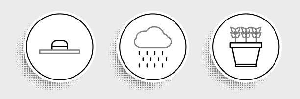 把线植物放在锅工人帽和云用图片下载