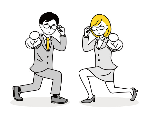 商业人士直指的插图。图片下载