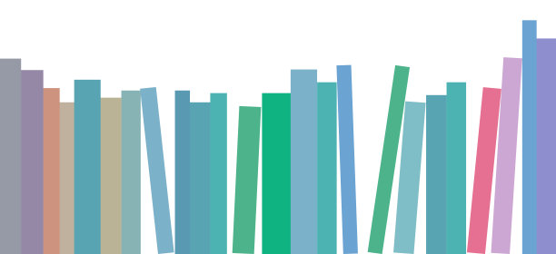 书籍水平排列的背景插图图片下载