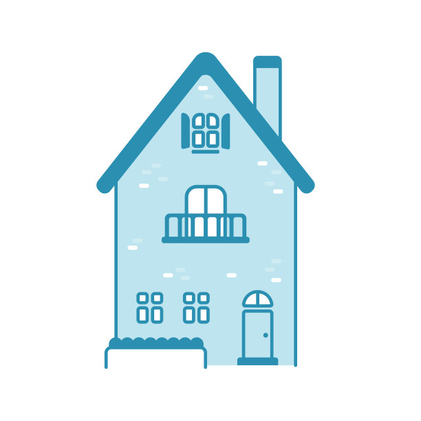 住宅建筑矢量图(正面)图片下载