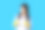 戴着手套和干净围裙的妇女显示良好迹象图片下载