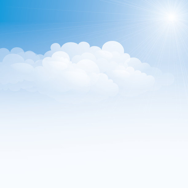 浅蓝色的天空和白云图片下载