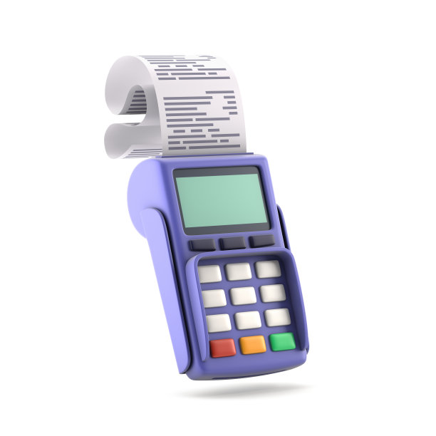 白色背景的POS终端图片下载
