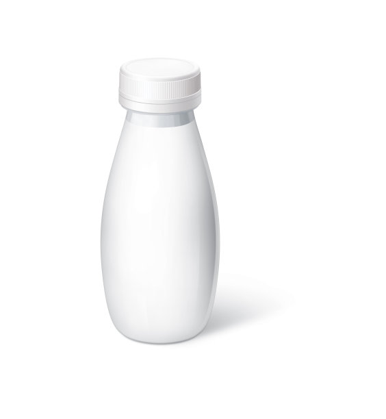 牛奶瓶，白色背景隔离，3d插图，3d渲染，真实感，照片真实感图片下载