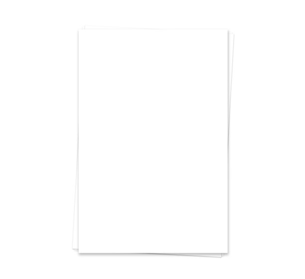 在纯白色背景上孤立的空白白色空白的纸图片下载