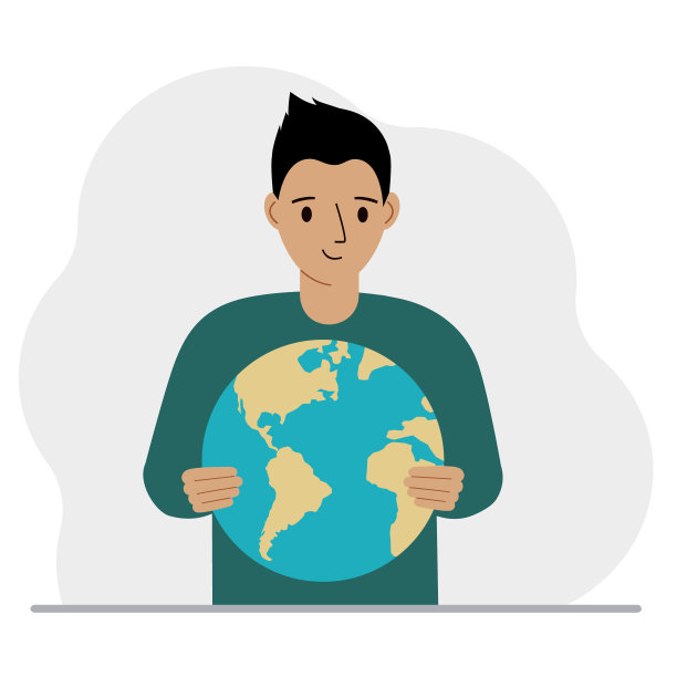 一个人把地球放在他的手里。地球日假期的概念，拯救地球，全球变暖或气候变化。图片下载