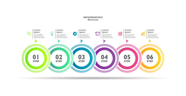 循环步骤信息图模板设计图片下载