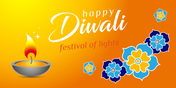 印度排灯节快乐全景横幅。用彩色细粉或沙子制成的首饰图片下载