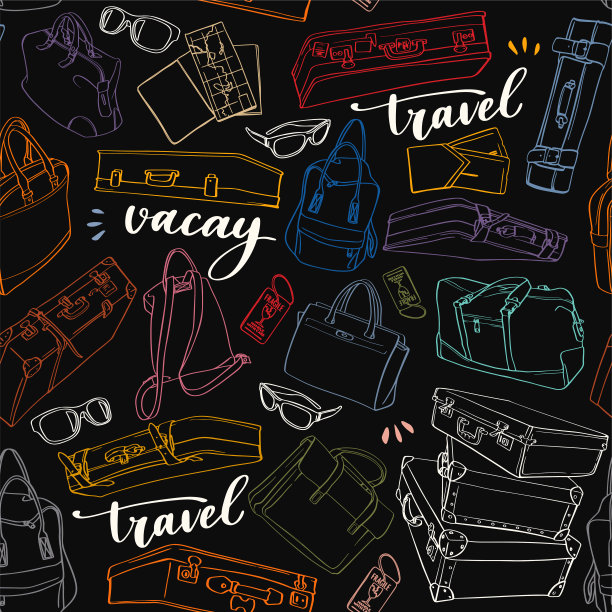 可爱的手绘烧烤元素围成一个圆圈图片下载